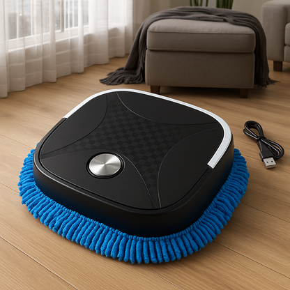 منظف الممسحة الروبوتية 2 في 1 للمسح الجاف والرطب - أوتوماتيكي وقابل لإعادة الشحن