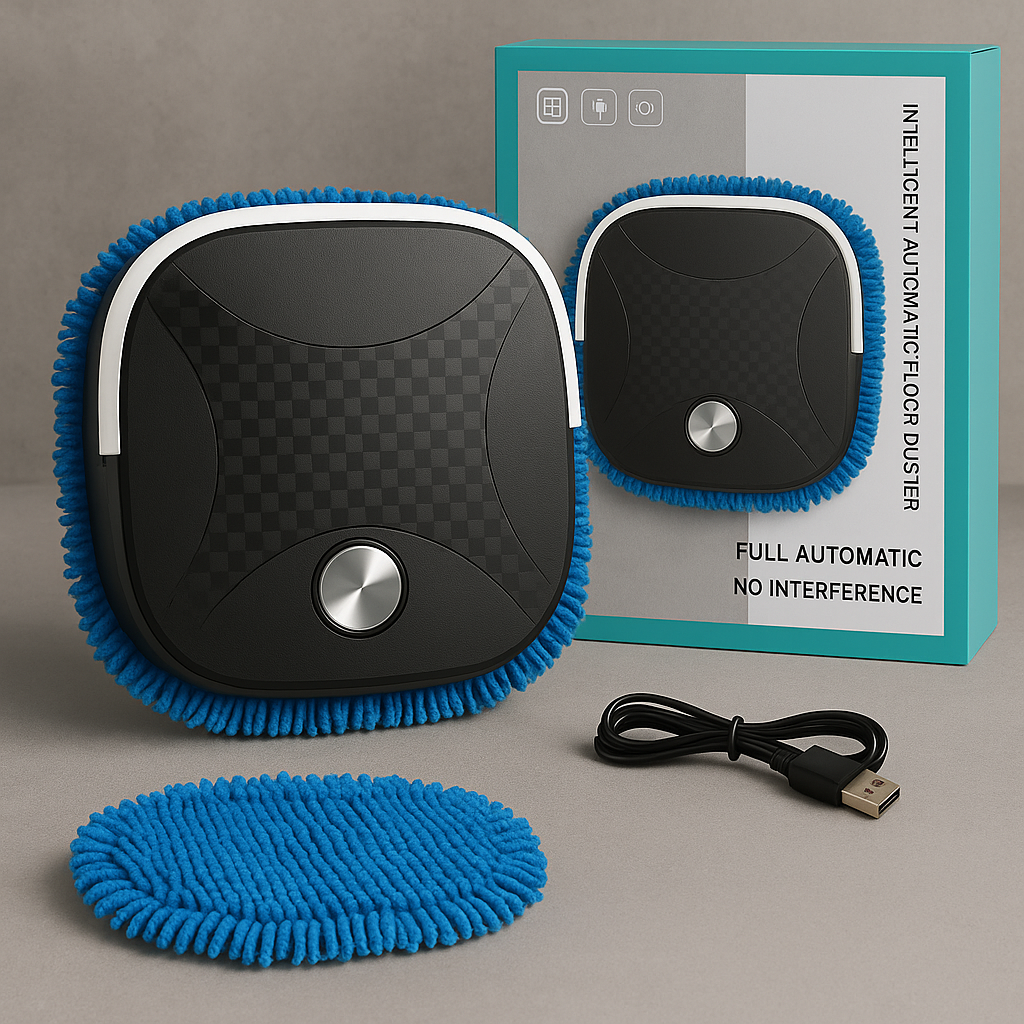 منظف الممسحة الروبوتية 2 في 1 للمسح الجاف والرطب - أوتوماتيكي وقابل لإعادة الشحن
