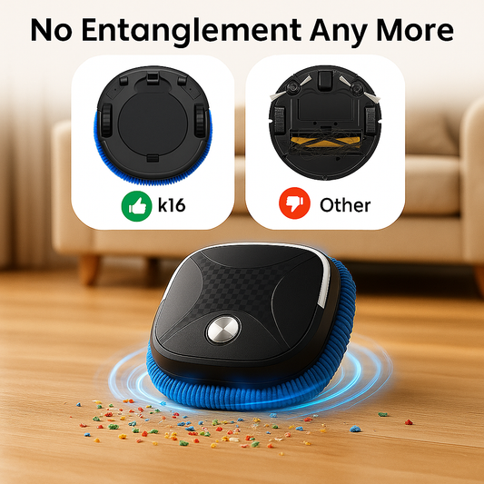 منظف الممسحة الروبوتية 2 في 1 للمسح الجاف والرطب - أوتوماتيكي وقابل لإعادة الشحن